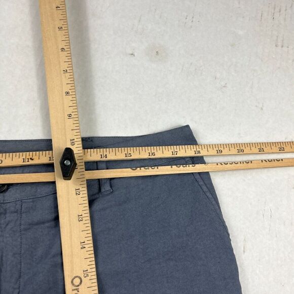 120 Lino Womens Linen Blend Ankle Pants Blue Slim Leg Trousers Size 48 12 US * - Picture 7 of 12